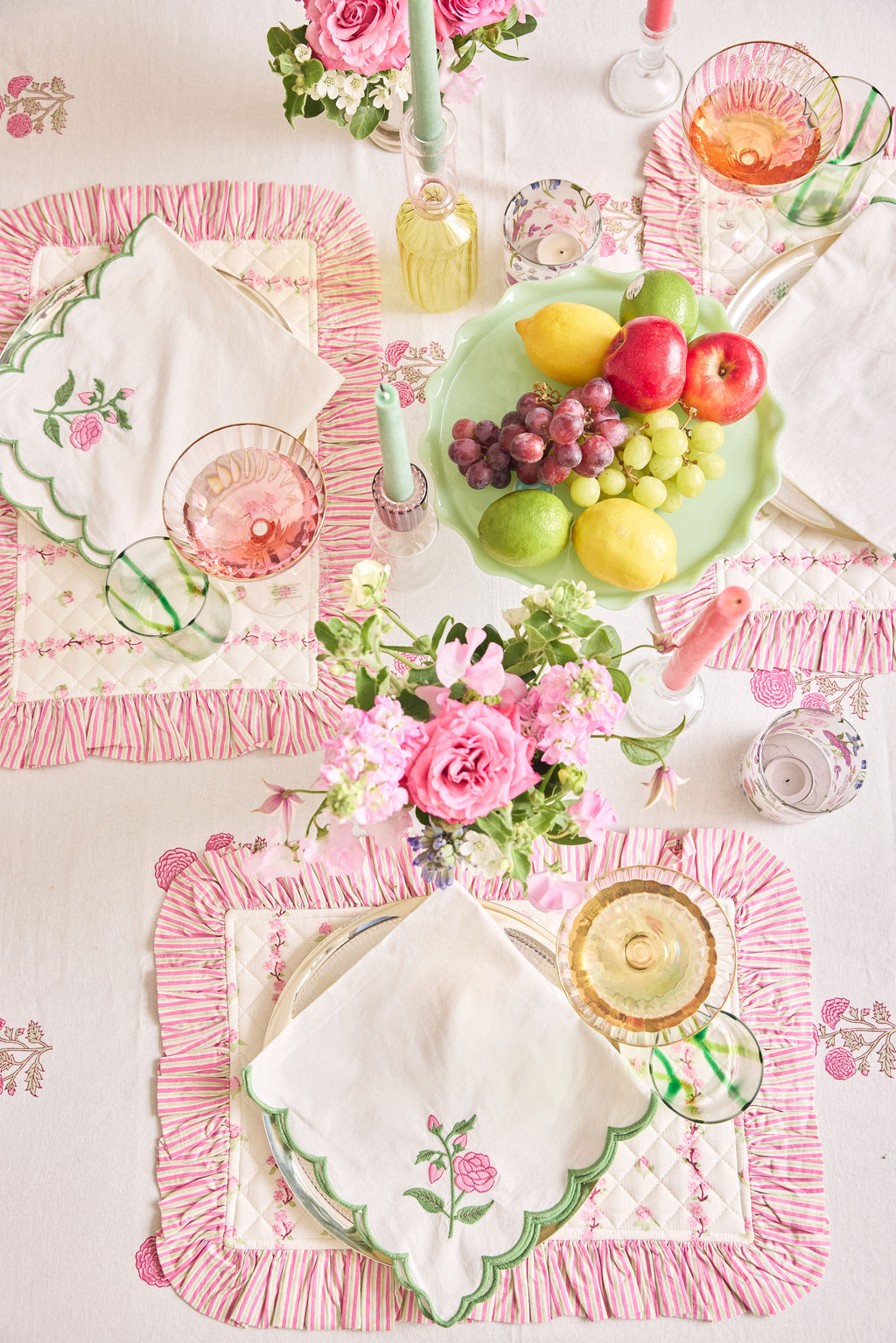 Rose Cottage Scalloped Napkin (Set of 4)