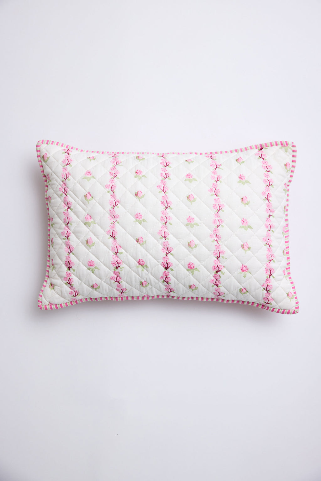 Rose Cottage Pipped Throw Pillow