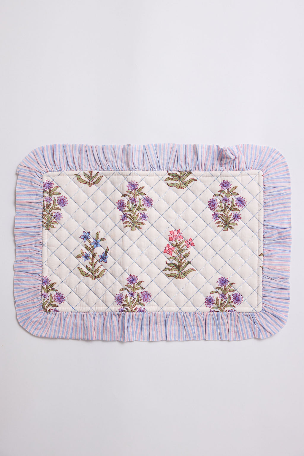 Wildflower Bloom Quilted Ruffle Placemat (Set of 4)