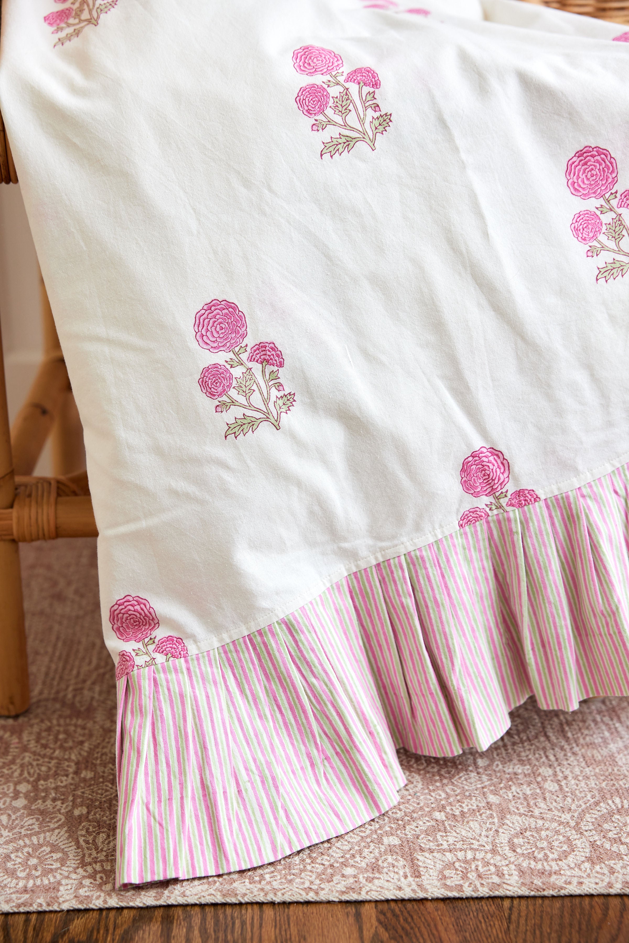 Rose Cottage Ruffle Tablecloth